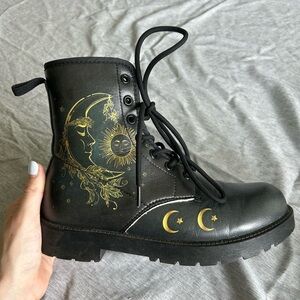 Black Elephansity Sun and Moon Boots